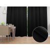 Biante Dekoračný záves TF-108 Čierny bez vzoru - š. 300 cm 300x150 cm