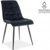 Signal Jedálenská stolička CHIC MATT VELVET 99 čierna konštrukcia / čierny