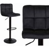 TZB Barová stolička ARAKO II zamatová čierna