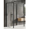 New Trendy Prime Black sprchovací kút 120x100 cm štvorcová čierna matné/priehľadné sklo K-1619