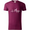 EKG horolezec - Tričko z organickej bavlny - XL ( Fuchsiová )