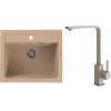 Alveus SETA 22117 Beige 55 SETA22117 - Drez Granitový Atrox 30-590x500mm, vanička 510x340x195mm + bateria Afra, Beige 55