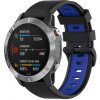 eses Silikónový remienok pre Garmin - Čierno modrý, QuickFit 22 mm