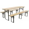 Set pivny DORTMUND Max, stôl 220x70x77 cm, 2x lavica 220x25x47 cm, drevo 27 mm 802032