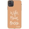 Picasee silikonový průhledný obal pro Apple iPhone 11 Pro Max - Boss Mama