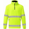 Portwest F302 Hi-Vis 1/2 Zip Reflexná flísová mikina žltá S