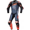 ALPINESTARS jednodielna kombinéza GP PLUS 4 TECH-AIR kompatibilná čierna/červená fluo/tmavo modrá 2024 - 56