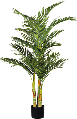 Umelá palma areka Dypsis lutescens 150 cm v čiernom plastovom kvetináči so zeminou 17 x 14,5 cm