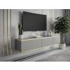 TV STOLÍK DION 2 ŠEDÝ + ZLATÝ 135 cm