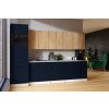Kuchynská linka PALINI 300cm Marine blue + dub artisan
