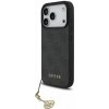 Guess 4G Charm Zadní Kryt pro iPhone 17 Pro Tone on Tone Grey