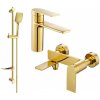 MEXEN/S - Zero SET umývadlová + vaňová batéria s príslušenstvom DF62, zlatá 71103DF62-50