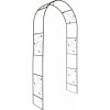 Oblúk na ruže kovový vzor listov 228 cm čierny