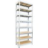 Pozinkovaný regál Biedrax 35 x 90 x 210 cm - 8 políc MDF, 275kg