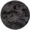 MOOD SELECTION Umelá kožušina Dave Charcoal - koberec ROZMER CM: ø80