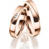 Rose Gold titanové snubní prsteny TI-36