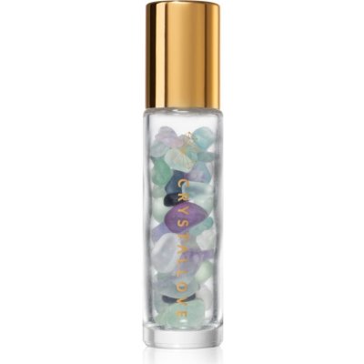 Crystallove Fluorite Rainbow Oil Bottle roll-on s kryštálmi plniteľný 10 ml