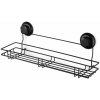 Čierna samodržiaca nástenná kuchynská polička Compactor Bestlock Black Kitchen Shelf, 45,5 x 12 cm