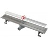 ALCADRAIN APZ13-DOUBLE9 FIT AND GO 65cm odtokový žľab s obojstranným roštom plným a pre vloženie dlažby, nerez, APZ13-DOUBLE9-650