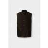 VESTA HACKETT LONDON SUEDE DIAMOND GILET DARK BROWN