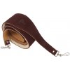 Perri\'s Leathers PERRI'S LEATHERS 7664 2.5” Soft Suede Sheepskin Padded Banjo Strap with Metal Hooks Dark Brown