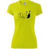 Mačka a gitara WC - Dámske Fantasy športové (dresovina) - XL ( Neonová žltá )