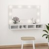 Zrcadlová skříňka s LED bílá 90x31,5x62 cm Bílá 808891
