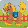 GOKI Drevené puzzle Koník 5 dielikov (57555)