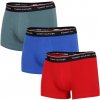 Pánske boxerky Tommy Hilfiger, TRUNK 3 PACK PREMIUM ESSENTIALS červená,modrá,tmavo zelená S