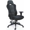 Manažérska stolička, čierne sivé čalúnenie, čierny podstavec, MAYAH Racer Plus