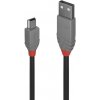 Kábel USB 2.0 A-MINI-B 5pin M/M 3m, High Speed, čierny, Anthra Line