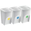 Prosperplast Odpadkový kôš na triedený odpad sada SORTIBOX 3 x 35 l biela