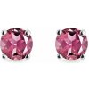 Napichovacie náušnice z bieleho zlata s ružovým turmalínom KLENOTA K0370072