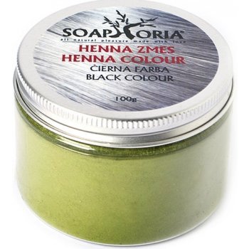 Soaphoria Bylinná farbiaca zmes na vlasy z henny - čierna 100 g