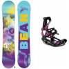 Beany Meadow dievčenský snowboard + Raven FT360 black/fuchsia viazanie - 120 cm + M (EU 39-42)