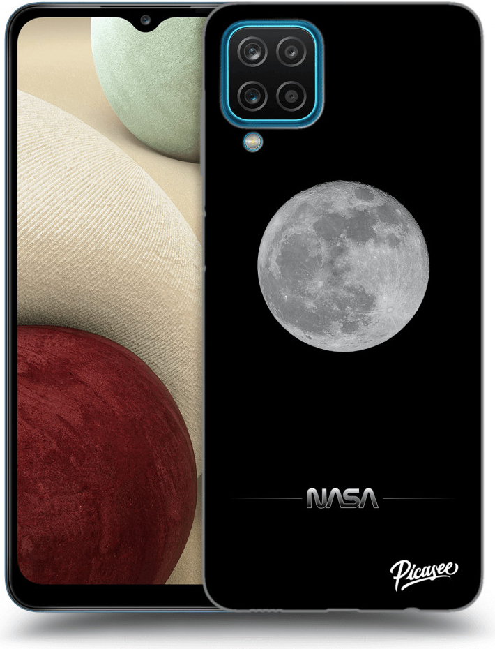 Púzdro Picasee silikónové Samsung Galaxy A12 A125F - Moon Minimal čiré