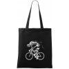 Cyklo kostra - Taška bavlnená - 42 x 38 cm ( Čierna )