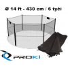 Linder Exclusiv | Ochranná sieť na trampolínu 430 cm - 6 tyčí PRO-214-6