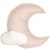 COTTON & SWEETS Závesná dekorácia mesiačik Boho Louis - Púdrovo ružový