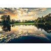 Vliesové fototapety 12024 V8, rozmer 368 cm x 254 cm, odraz nebe na jazere, IMPOL TRADE