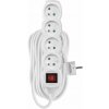EMOS SK s.r.o. Predlžovací kábel 10 m / 4 zásuvky / s vypínačom / biely / PVC / 1 mm2 - P1410