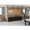 Lempert MODENA kuchynská linka 260, dub Artisan/čierny mat