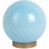 Svetlomodrá stolová lampa so skleneným tienidlom (výška 17 cm) Summer Globe – Leitmotiv
