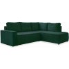 Tmavozelená menčestrová rozkladacia rohová pohovka (pravý roh) Brave Dave – Miuform