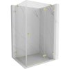 MEXEN/S - Lunar sprchovací kút dvere krídlové pravá 95 x 80, transparent, zlato kartáčovaná 834-095-080-55-00-P