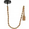 OBJÍMKA ŽIAROVKY S KÁBLOM 90 cm hnedá STROPNÁ LAMPA ZÁVESNÁ OBJÍMKA