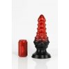 Twisted Beast Jinn Demon Blood Ombre XXL prémiové silikónové dildo s Vac-U-Lock prísavkou 31,5 x 5,9–11,1 cm