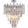 EUlight Luster Madison II, 1x krištáľové/chrómové kovové tienidlo, (fi 45cm), ch
