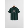 TRIČKO GANT ARCHIVE SHIELD SS T-SHIRT TARTAN GREEN