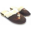 Dámske papuče zateplené hnedé (37)